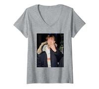 Donna Il cantante Blur Damon Albarn ai Brit Awards 1997 Song 2 Parklife Maglietta con Collo a V