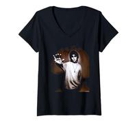 Donna Il cantante di Stone Roses Ian Brown di Simon Fowler Maglietta con Collo a V