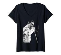 Donna Il cantante Freddie Mercury Queen a Newcastle Magic Tour 1986 Maglietta con Collo a V