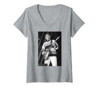 Donna Il Chitarrista dei Buzzcocks Steve Diggle Live 1990 Maglietta con Collo a V