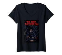 Donna Il codice Che Non finisce mai Divertente Computer Programmer Poster Maglietta con Collo a V