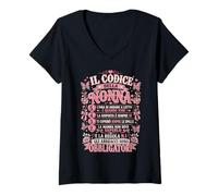 Donna Il Codice della Nonna Regalo Divertente per Nonne Maglietta con Collo a V