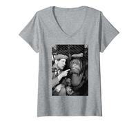 Donna Il Comico Norman Wisdom con Orangutan Norman Pitkin 1955 Maglietta con Collo a V