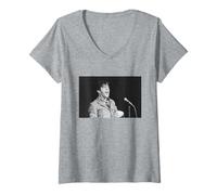 Donna Il Comico Norman Wisdom nello Spettacolo di Primavera 1972 Maglietta con Collo a V