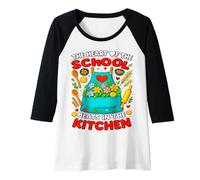 Donna Il Cuore della Scuola batte nell'arte della Cucina Maglia con Maniche Raglan