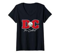Donna Il Distretto di Washington DC Vacation Souvenir USA Capitale Maglietta con Collo a V