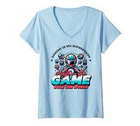 Donna Il Gioco è la mia Superpotenza Master La Regola del Gioco Il Mondo Maglietta con Collo a V