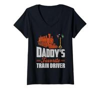 Donna Il macchinista Preferito di papà Maglietta con Collo a V
