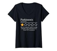 Donna Il Mese della sensibilizzazione sulla malattia di Parkinson 2025 Non Sarebbe raccomandato Maglietta con Collo a V