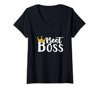 Donna Il miglior capo Il miglior capo di sempre Manager Boss CEO Women Girl Maglietta con Collo a V