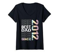 Donna Il miglior papà del Mondo Non è Uno Scherzo - papà dal 2012 Maglietta con Collo a V