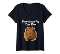 Donna Il miglior papà porcellino d'India di Sempre - American Guinea Pigs Maglietta con Collo a V