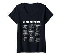 Donna Il Mio Giorno Perfetto di Biliardo Maglietta con Collo a V