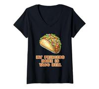 Donna Il mio nome da principessa è Taco Bell Mexican Fiesta Food Maglietta con Collo a V