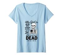 Donna Il Mio Obiettivo per Il 2026 Smetti di rispondere a LOL Quando Sono effettivamente Morto Maglietta con Collo a V