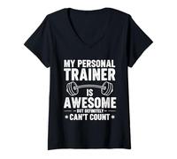 Donna Il Mio Personal Trainer è Fantastico ma sicuramente Non può contare Maglietta con Collo a V