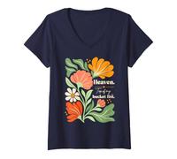 Donna Il Paradiso è in Cima alla mia Lista dei Desideri, Stile Boho Floreale retrò Maglietta con Collo a V