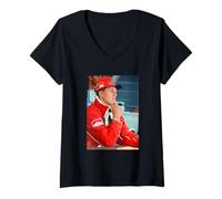 Donna Il Pilota Michael Schumacher al Silverstone GP Maglietta con Collo a V