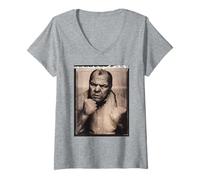 Donna Il Pugile Guv'Nor Lenny McLean di Simon Fowler Maglietta con Collo a V