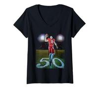 Donna Il Quarterback David Carr Fresno Bulldogs NFL Michael Grecco Maglietta con Collo a V