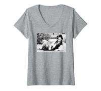 Donna Il Ragazzo della Pop Star George of Culture Club New Wave 1982 Maglietta con Collo a V