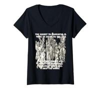 Donna Il Segreto della Felicità è Essere strani Maglietta con Collo a V