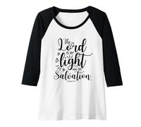 Donna Il Signore è la mia Luce e la mia salvezza Salmo 27:1 Maglia con Maniche Raglan