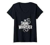 Donna Il Sussurro al Serpente Maglietta con Collo a V