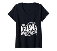 Donna Il Sussurro all'iguana Maglietta con Collo a V