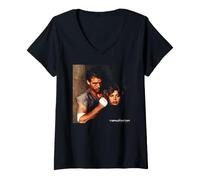 Donna Il Terminator Kyle Reese Sarah Connor Motel Scena Maglietta con Collo a V