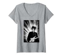 Donna Il Tour di Preghiera di Robert Smith di Phil Nicholls Maglietta con Collo a V