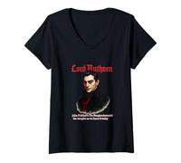 Donna Il Vampiro di John Polidori Lord Ruthven Gothic Maglietta con Collo a V