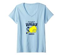 Donna Il villaggio di Dunedin TV FL USA Pickleball Design Maglietta con Collo a V
