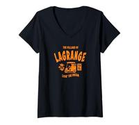 Donna Il Villaggio di LaGrange TV FL Golf Cart Design Maglietta con Collo a V