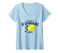 Donna Il villaggio di Santa Caterina, TV, FL, USA, Pickleball Design Maglietta con Collo a V