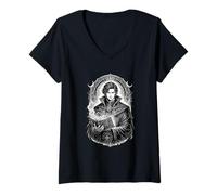 Donna Illustrazione del tessitore della Mente di Dantalion Maglietta con Collo a V