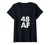 Donna I'm 48 AF Funny Vintage 48th Birthday Born in 1978 Maglietta con Collo a V