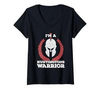 Donna I'm a Huntingtons Warrior Huntington's Disease Awareness Maglietta con Collo a V