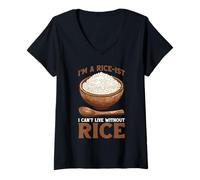 Donna I'm A Rice-Ist I Can't Live Without Rice - Maglietta con Collo a V