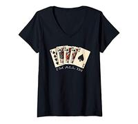 Donna I'm all in - Poker Cards - Card Gambling Game Lover - Royal Maglietta con Collo a V