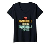 Donna I'm Annabelle Doing Annabelle Things - Nome Divertente Annabelle Maglietta con Collo a V
