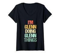 Donna I'm Glenn Doing Glenn Things - Divertente Dire Nome Cool Glenn Maglietta con Collo a V