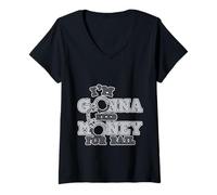 Donna I'm Gonna Need Money For Bail Sarcastico spensierato Maglietta con Collo a V