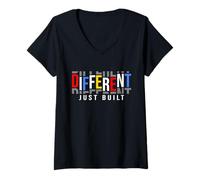 Donna I'm Just Built Different - Citazione Motivazionale Maglietta con Collo a V