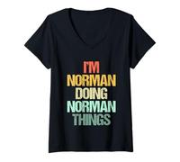 Donna I'm Norman Doing Norman Things - Divertente Detto Nome Norman Maglietta con Collo a V
