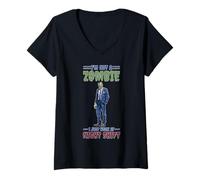 Donna I'm Not A Zombie I Just Work At Night Shift Maglietta con Collo a V