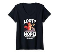 Donna IM NOT LOST JUST DIRECTIONALLY ADVENTUROUS Maglietta con Collo a V