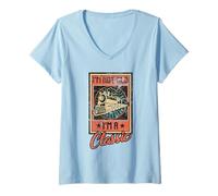 Donna Im Not Old Im A Classic Ferrovia Ferrovia Operaio Treno Locom Maglietta con Collo a V