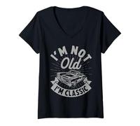 Donna I'm Not Old I'm a Classic Vintage Car Lover Mans & Woman Maglietta con Collo a V