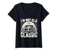 Donna I'm Not Old I'm Classic, Camicia Vintage per Il Nonno Maglietta con Collo a V